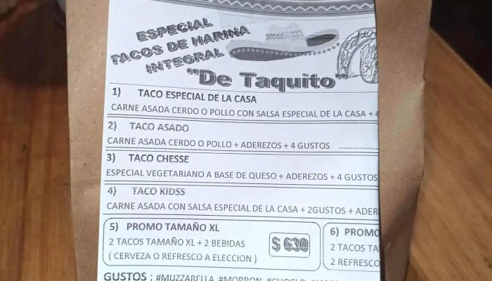 De Taquito -  Menu - Montevideo
