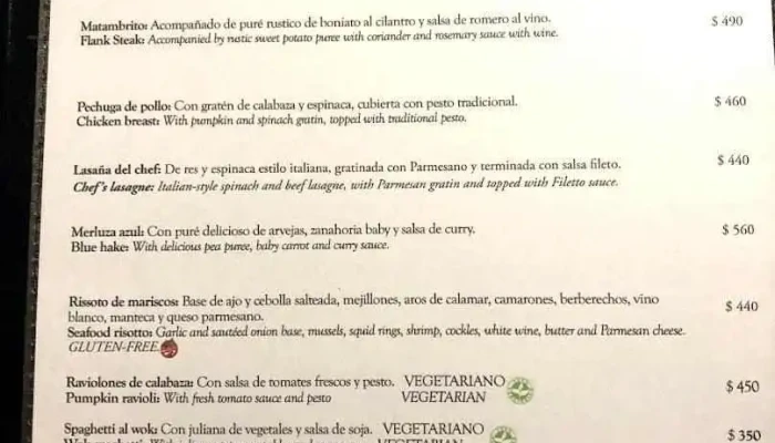 Del Carmen -  Menu - Col. del Sacramento