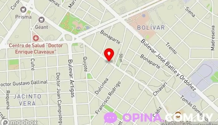 mapa de DELsur Comercio en Montevideo