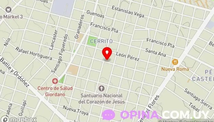 mapa de Delta X Servicio de clases particulares en Montevideo