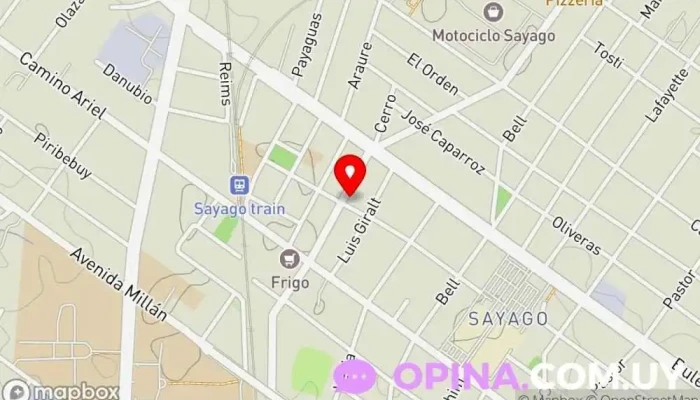 mapa de Dental Sayago Dentista en Montevideo