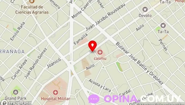 mapa de Dental Spa - Clínica Odontológica Clínica dental, Médico en Montevideo