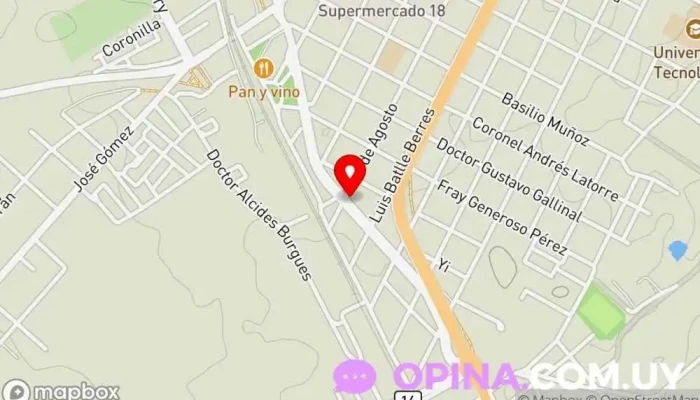 mapa de DENTICAL - Dr. Fabián Cal Clínica dental, Dentista, Ortodoncista en Durazno