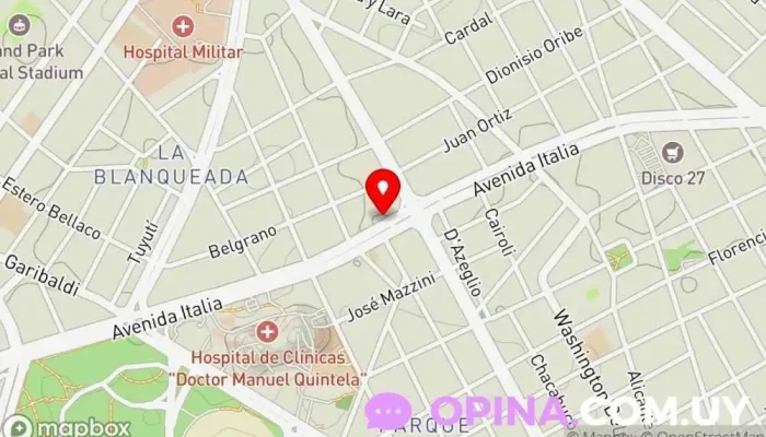 mapa de DentiLove Clínica dental, Ortodoncista en Montevideo
