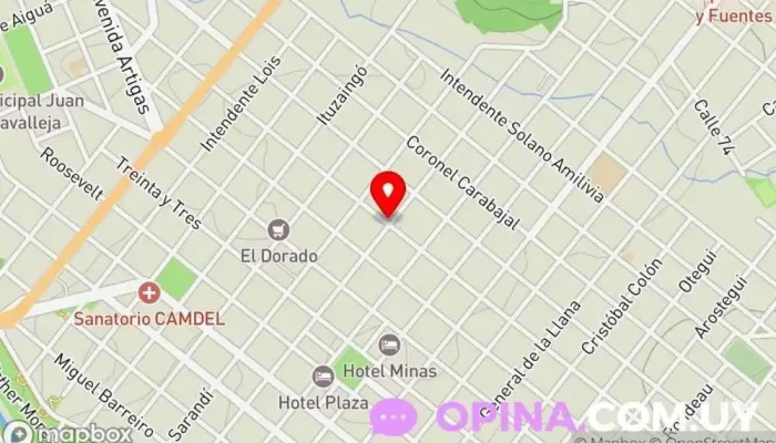 mapa de departamento lavalleja Escuela en Minas