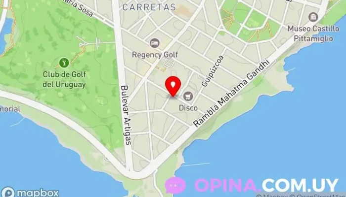 mapa de Dernova Clínica especializada en Montevideo
