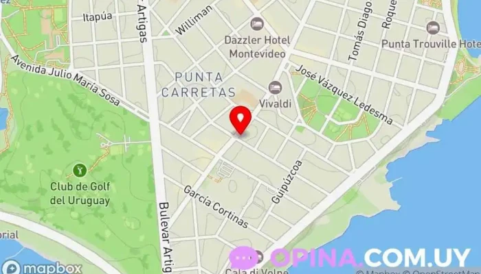 mapa de DeTrés - Escuela de Música Escuela de música en Montevideo