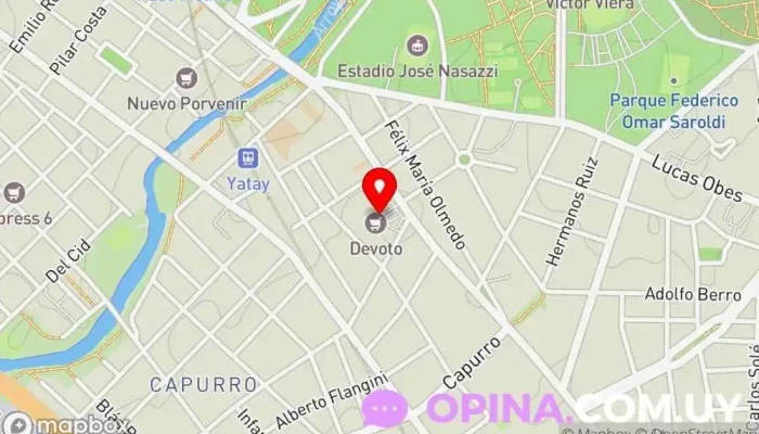 mapa de Devoto Fresh Market Agraciada Supermercado en Montevideo