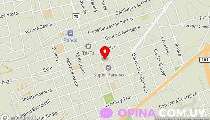 mapa de DG ACADEMIA Escuela en Pando