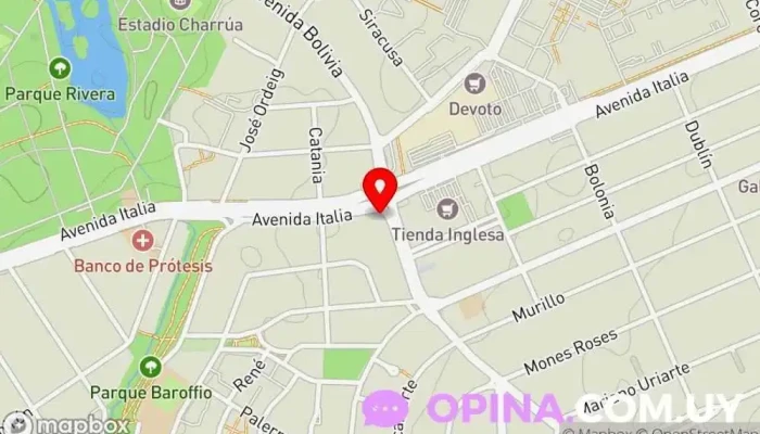 mapa de Diagnostico Dinamico Centro de diagnóstico por imagen en Montevideo