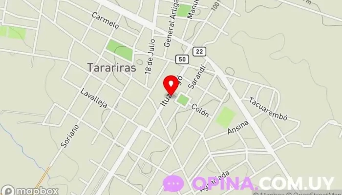 mapa de Dickens Tarariras Centro educativo en Tarariras