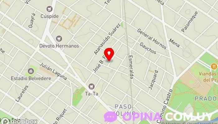 mapa de Discovery Instituto de inglés Academia de inglés en Montevideo