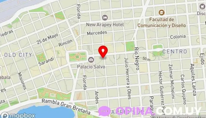 mapa de Doctora Caplan Dentista, Clínica dental, Periodoncista de implantes dentales, Ortodoncista, Dentista infantil en Montevideo