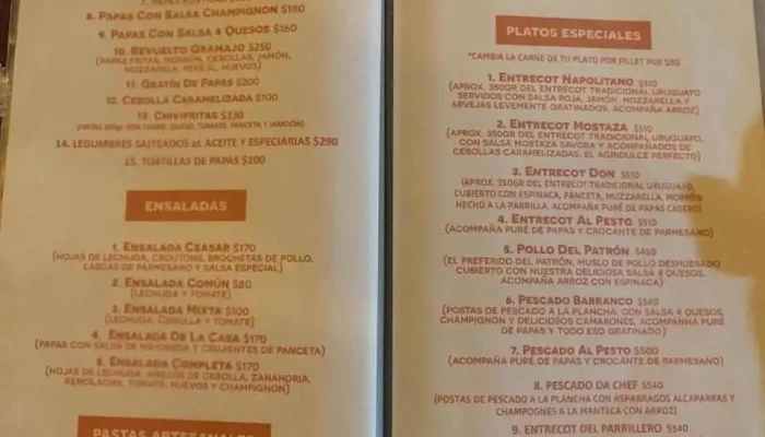 Don Barranco Parillada Restaurant -  Menu - Rio Branco