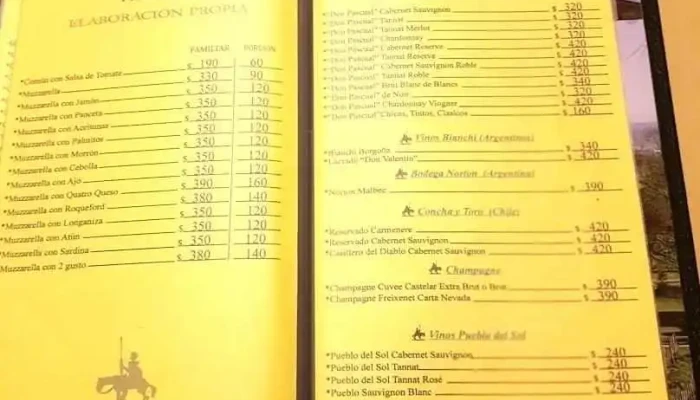 Don Quijote -  Menu - Chuy