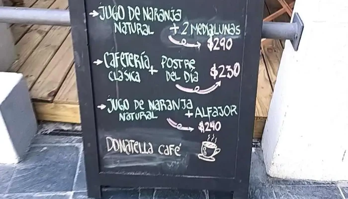 Donatella Cafe Menu - Montevideo