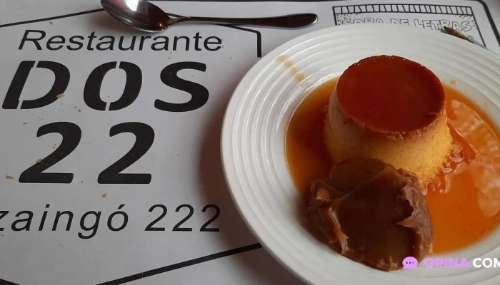 Dos 22 Restaurante -  Flan - Col. del Sacramento