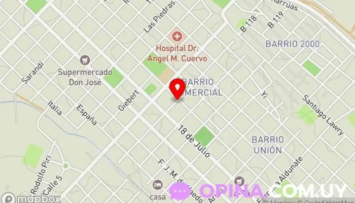 mapa de Dr. Arnoldo E. Rohner Lühers Oftalmólogo en Fray Bentos