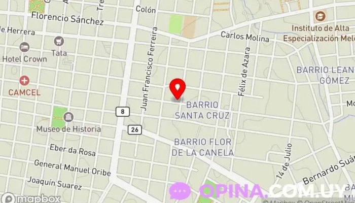 mapa de Dr. Diego Diaz odontologia Clínica dental en Melo