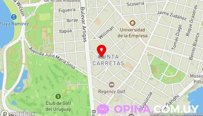 mapa de Dra Adriana Elichirigoity Clínica especializada en Montevideo