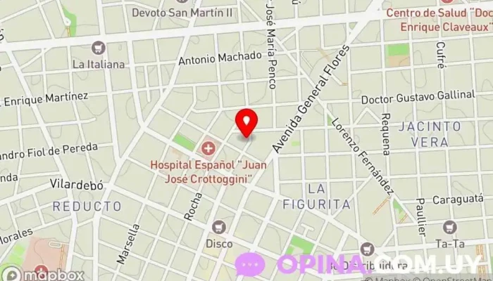 mapa de Dra Claudia García Odontóloga, Ortodoncista Clínica dental, Ortodoncista en Montevideo