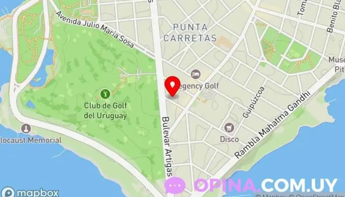 mapa de Dra. Florencia de los Santos Oficina médica en Montevideo