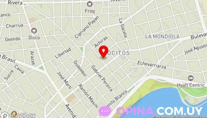 mapa de Dra Karina Grauer Clínica dental en Montevideo