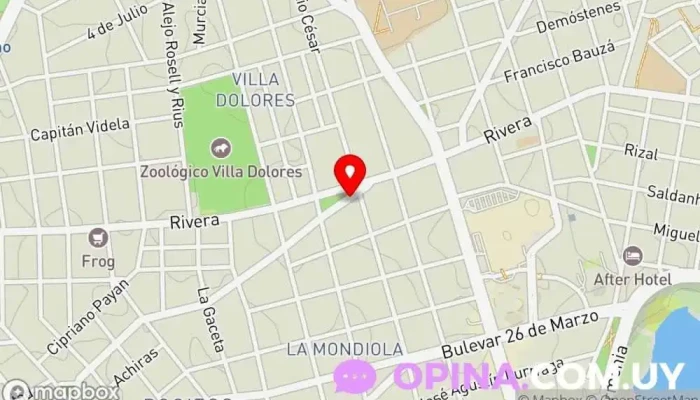 mapa de Dra. Laura Sánchez Médico, Clínica dental en Montevideo