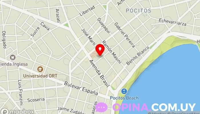 mapa de Dra Noe Mendoza Clínica dental en Montevideo