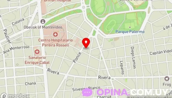 mapa de Dra. Silvana Borges Odontología Integral Clínica dental en Montevideo