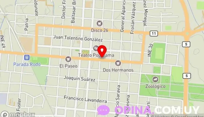 mapa de DRA. SOFIA DUBOUE ODONTÓLOGA Clínica dental en Canelones