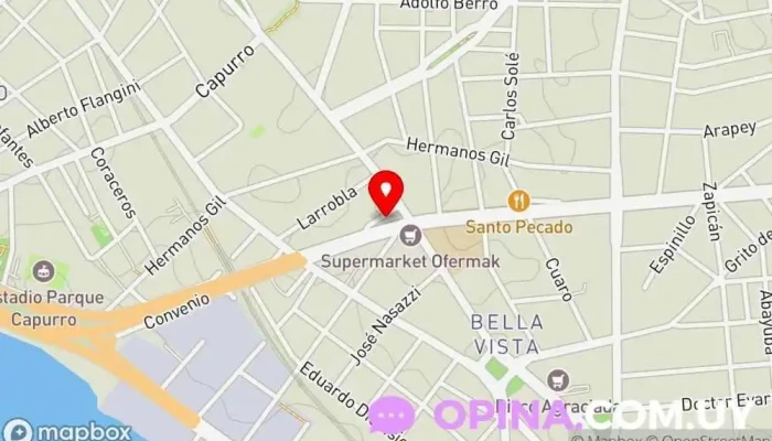 mapa de Dra. Verónica Camacho - Clínica odontologica & estética facial Clínica dental, Esteticista, Dentista, Mecánico protésico dental, Ortodoncista en Montevideo