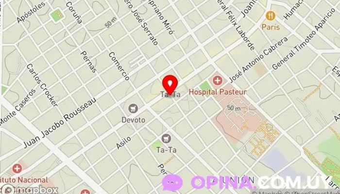 mapa de Duenex Academia Escuela de música en Montevideo