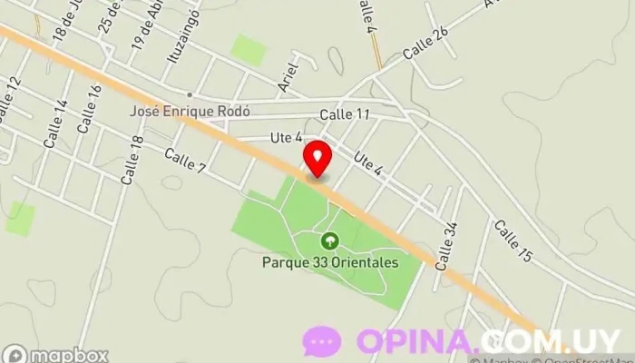 mapa de E -CAFE INFORMATICA Cafetería, Contable, Consultora informática, Heladería en José Enrique Rodó