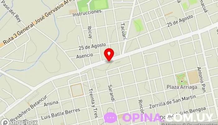 mapa de ECIE Centro cultural, Centro artístico, Galería de arte, Sala de conciertos, Escuela de arte dramático en San José de Mayo