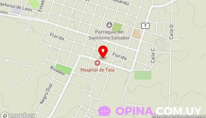 mapa de E.C.T - Escuela de Conductores Tala Centros de formación para obtener el carné de conducir en Tala