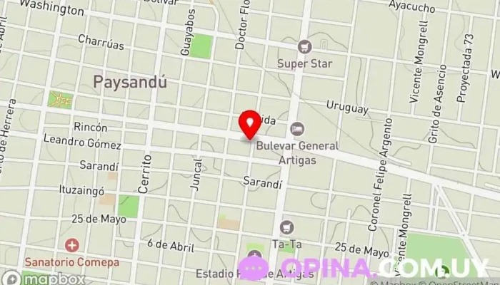 mapa de Edificio ESPAÑA Edificio de apartamentos en Paysandú