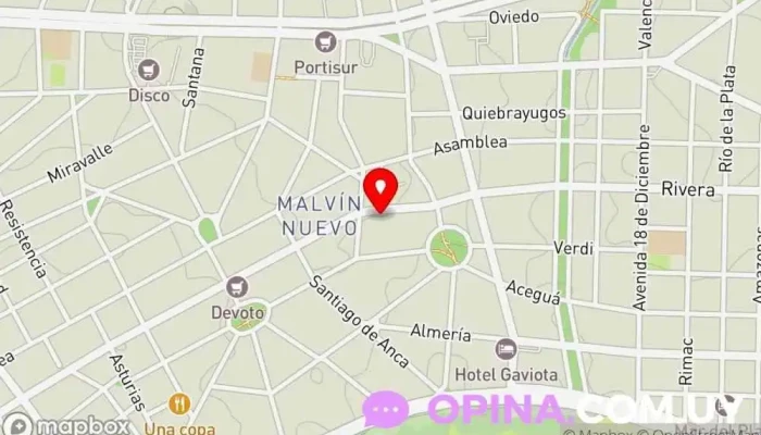 mapa de Edificio Salentis Litore Edificio de apartamentos en Montevideo