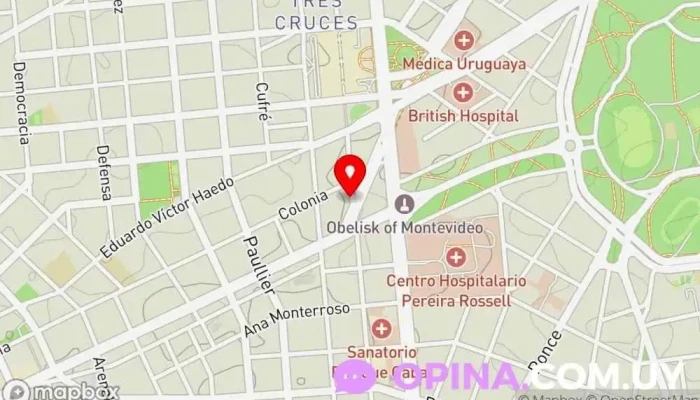 mapa de Editorial Hemisferio Sur. Librería en Montevideo