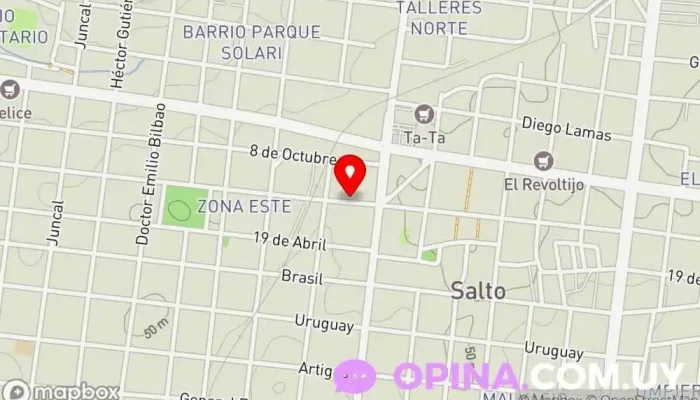 mapa de El Aguila Multicosas Tienda general en Salto