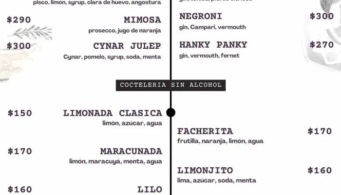 El Bar Arehucas -  Menu - Ciudad de la Costa