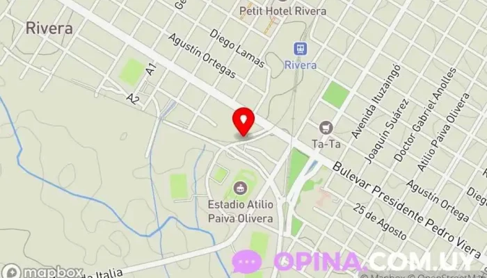 mapa de El beco, Zona Este Urbanización en Rivera