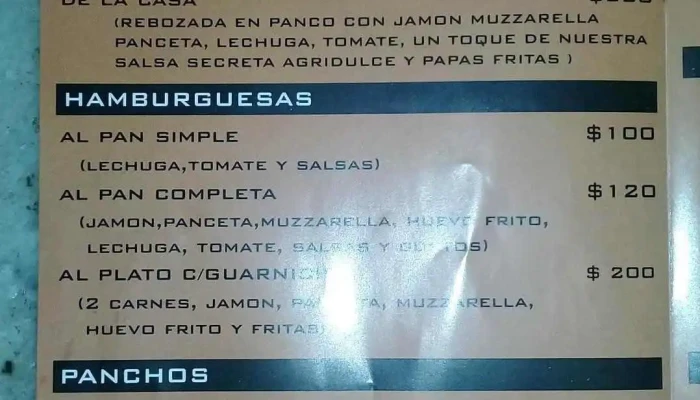 El Bolichito -  Menu - Montevideo