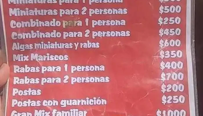 El Camaron Marisqueria Menu - Piriápolis