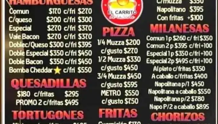 El Carrito De La Vale -  Menu - Maldonado