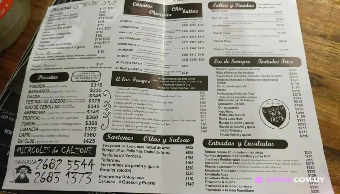 El Club De La Papa Frita -  Menu - Ciudad de la Costa