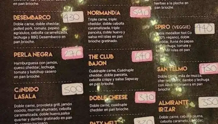 El Desembarco Pocitos -  Menu - Montevideo