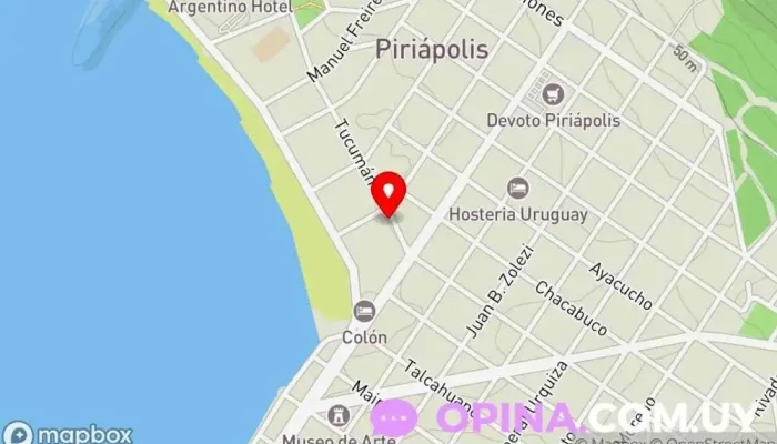 mapa de El Estudiante Papelería, Copistería en Piriápolis