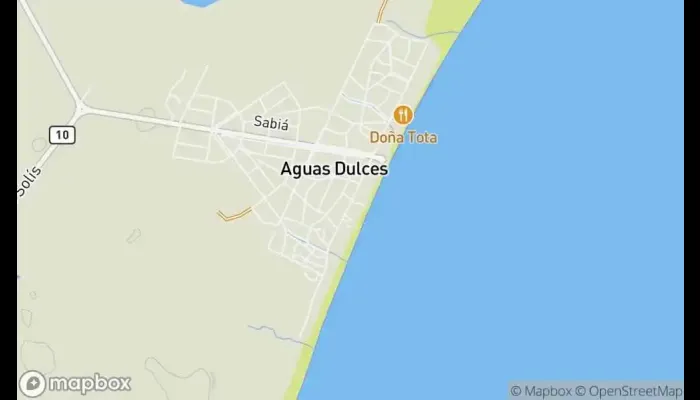 mapa de Restaurante en Aguas Dulces