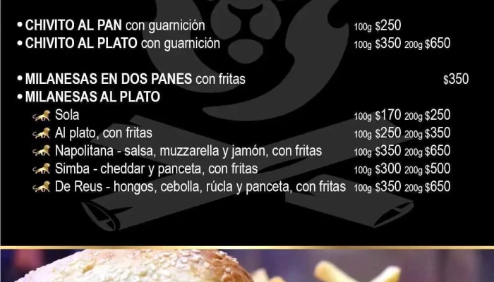 El Leon De Reus -  Menu - Montevideo